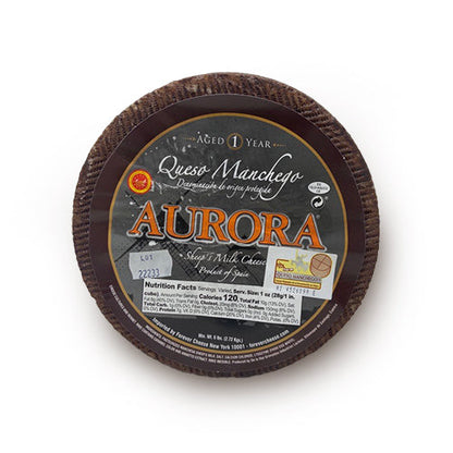 Wholesale Aurora 12 Month Manchego Sheep Milk Cheese d.o.p 7.5lb- Bulk
