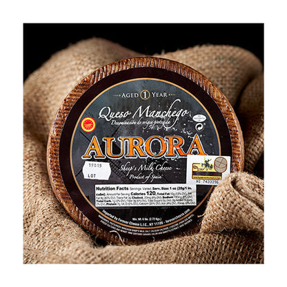 Wholesale Aurora 12 Month Manchego Sheep Milk Cheese d.o.p 7.5lb- Bulk