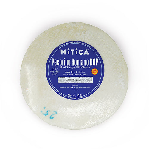 Wholesale Mitica Pecorino Romano Cheese 1/4 Wheel 13lb- Bulk