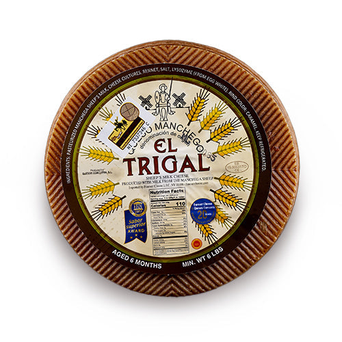 Wholesale El Trigal 6-Month Manchego Cheese 7lb- Bulk