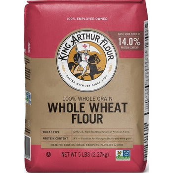 Wholesale King Arthur Baking Company Fine Ground Whole Wheat Flour 50lb- Bulk