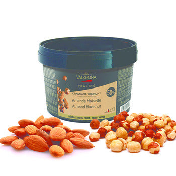 Wholesale Valrhona 50% Almond & Hazelnut Crunchy Praline Paste 5kg- Bulk