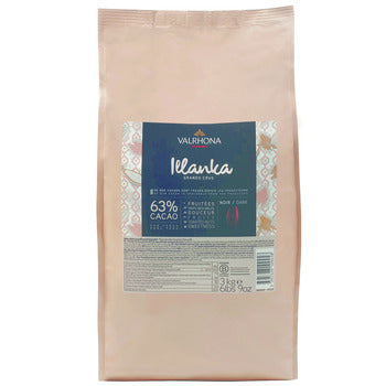 Wholesale Valrhona 63% Illanka Dark Chocolate- Single Origin Peru 3kg- Bulk