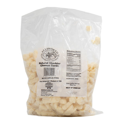 Wholesale Ellsworth White Cheddar Cheese Curds 5lb- Bulk