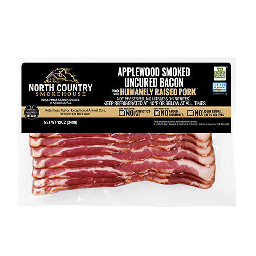 Wholesale North Country Smokehouse Uncured Fruitwood Bacon 12oz- Bulk