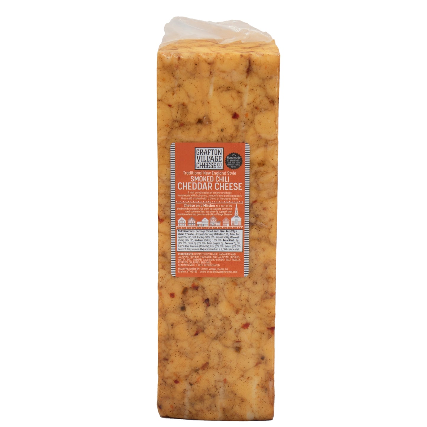 Wholesale Grafton Village Cheese Co. Smoked Chili Vermont Cheddar Cheese 5lb- Bulk