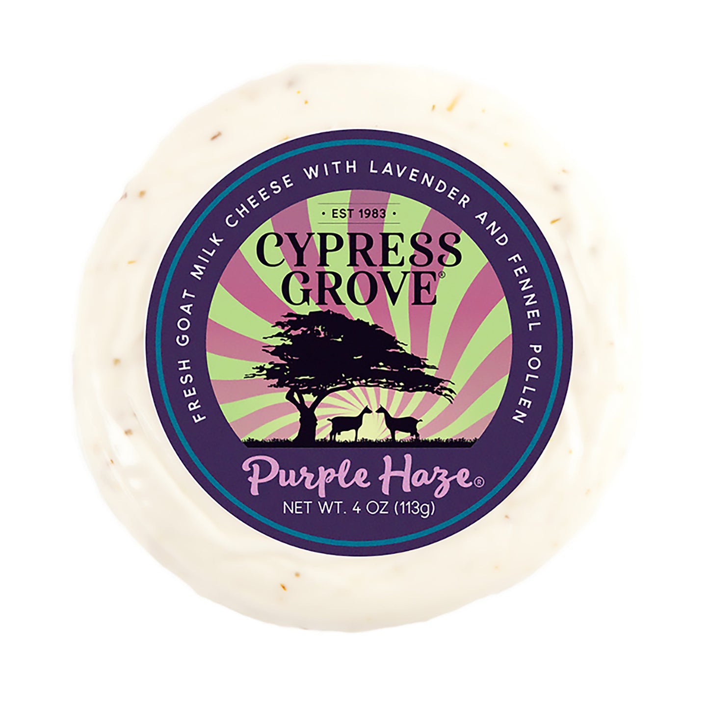 Wholesale Cypress Grove Purple Haze Goat Cheese Disks 4oz- Bulk