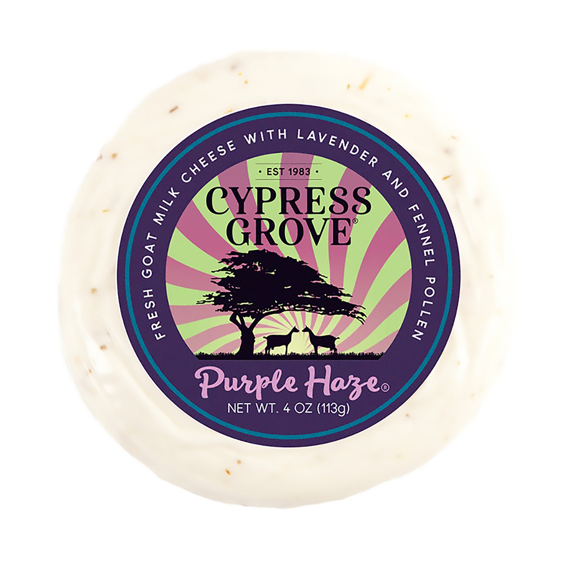Wholesale Cypress Grove Purple Haze Goat Cheese Disks 4oz- Bulk
