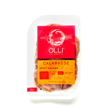 Wholesale Olli Salumeria Calabrese Spicy Salami Sliced 4oz- Bulk