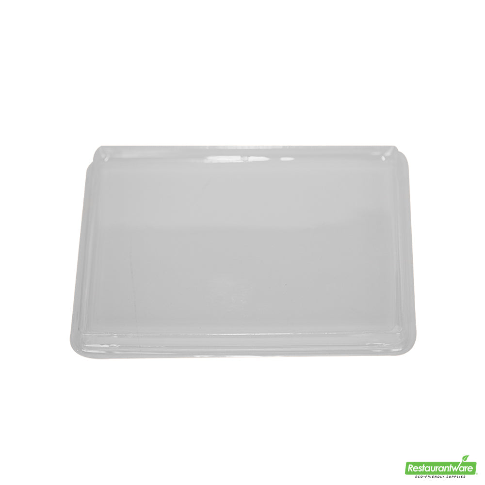 Wholesale Restaurantware Cafe Vision Rectangle Clear Plastic Lid - Fits Medium Click Lock Container- Bulk