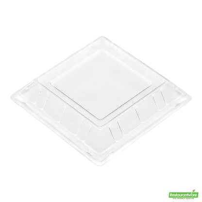 Wholesale Restaurantware Square Clear Plastic Lid - Fits Large Kova Bowl - 4.3" X 0.5" X 4.3"- Bulk