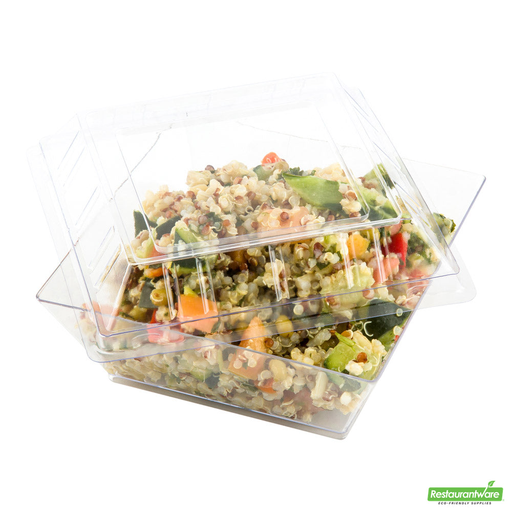 Wholesale Restaurantware Square Clear Plastic Lid - Fits Large Kova Bowl - 4.3" X 0.5" X 4.3"- Bulk