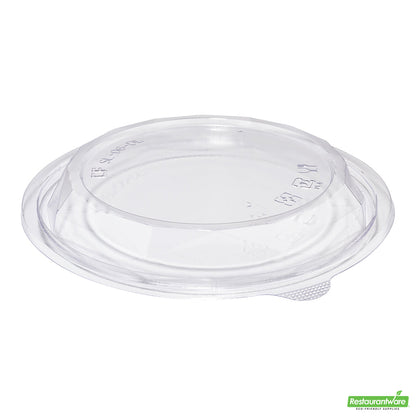 Wholesale Restaurantware Basic Nature Round Clear Pla Plastic Lid - Fits 12 and 16 Oz to Go Bowl, Compostable- Bulk