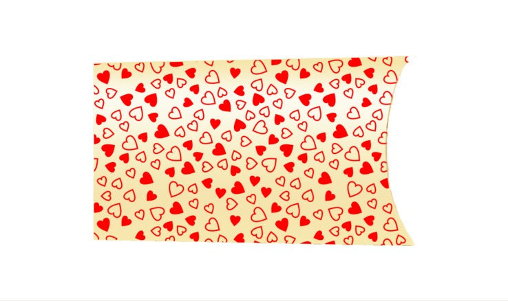 Wholesale Varda Trans Sheet Red Mini Hearts- Bulk
