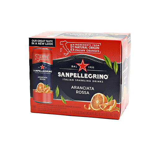 Wholesale San Pellegrino Cans Aranciata Rossa Soda 11.5oz- Bulk