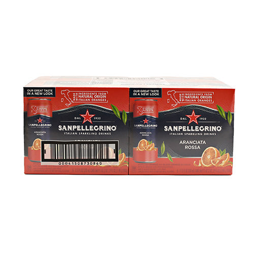 Wholesale San Pellegrino Cans Aranciata Rossa Soda 11.5oz- Bulk