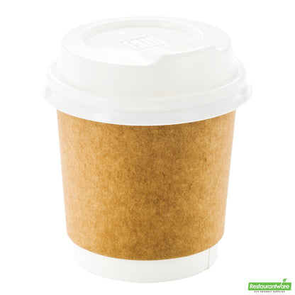 Wholesale Restaurantware White Plastic Coffee Cup Lid - Fits 4 Oz - 2.5" X 2.5" X 0.6"- Bulk