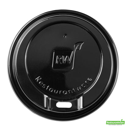 Wholesale Restaurantware Black Plastic Coffee Cup Lid - Fits 8, 12, 16 and 20 Oz- Bulk