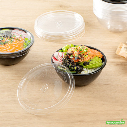 Wholesale Restaurantware Round Clear Plastic Lid - Fits 7 Oz Salad Bowl- Bulk