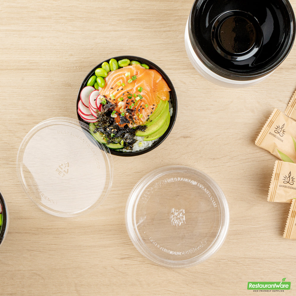 Wholesale Restaurantware Round Clear Plastic Lid - Fits 7 Oz Salad Bowl- Bulk