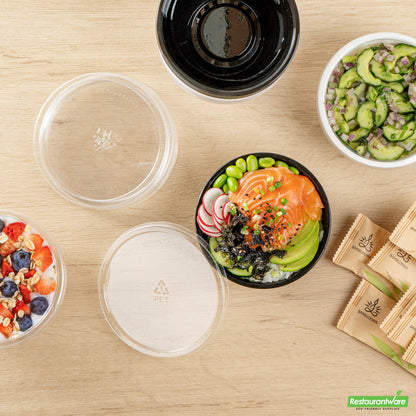 Wholesale Restaurantware Round Clear Plastic Lid - Fits 7 Oz Salad Bowl- Bulk