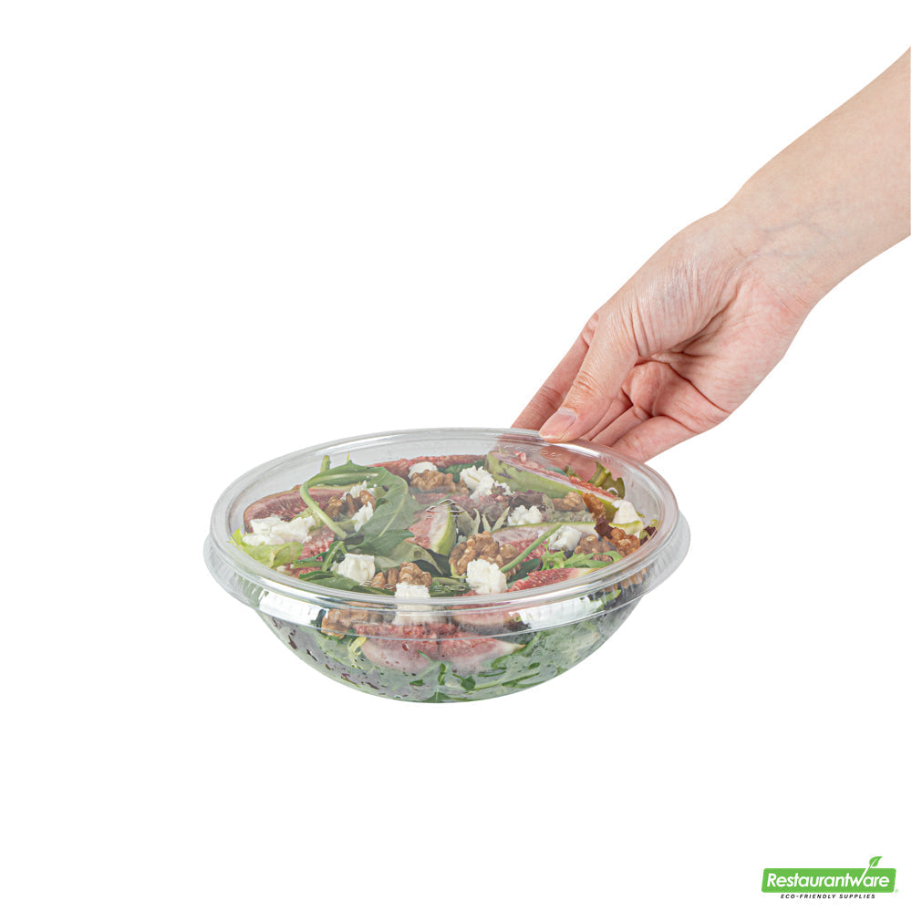 Wholesale Restaurantware Round Clear Plastic Lid - Fits 21 Oz Salad Bowl- Bulk