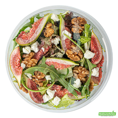 Wholesale Restaurantware Round Clear Plastic Lid - Fits 21 Oz Salad Bowl- Bulk