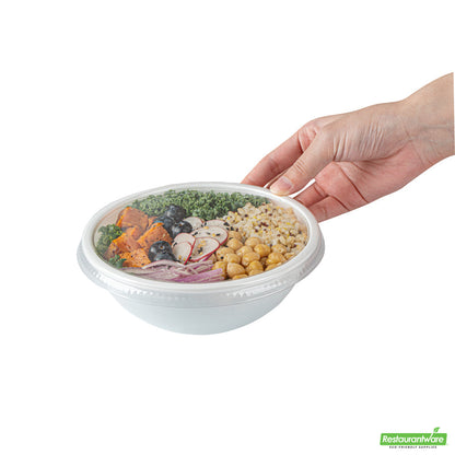 Wholesale Restaurantware Round Clear Plastic Lid - Fits 18 Oz Salad Bowl- Bulk