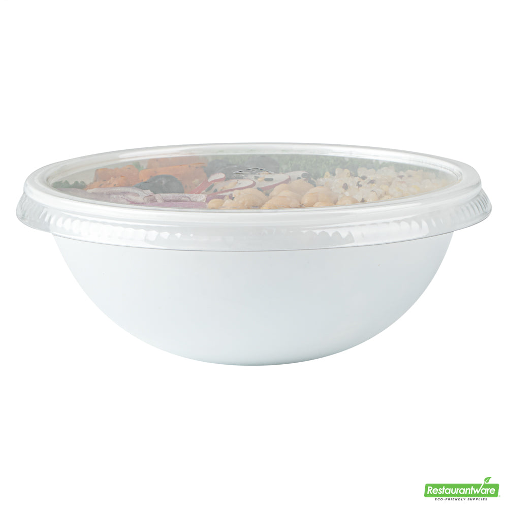 Wholesale Restaurantware Round Clear Plastic Lid - Fits 18 Oz Salad Bowl- Bulk