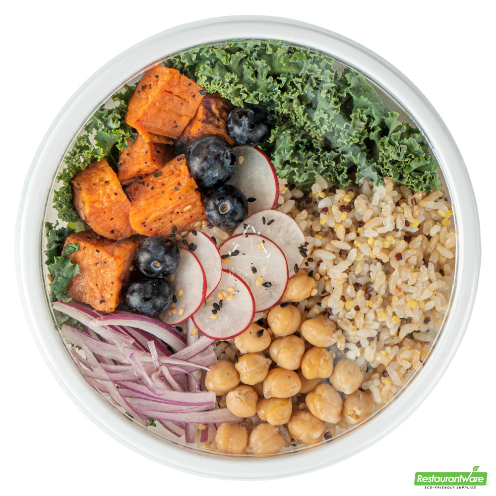 Wholesale Restaurantware Round Clear Plastic Lid - Fits 18 Oz Salad Bowl- Bulk