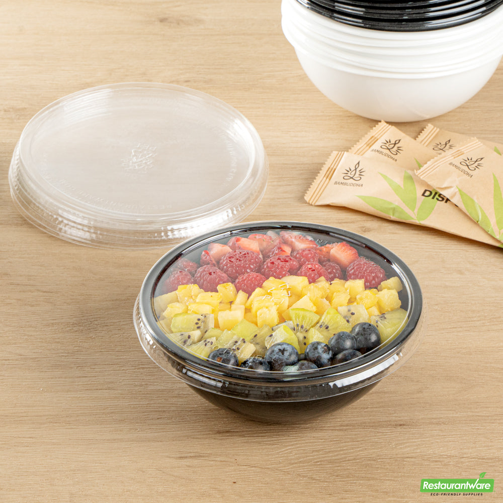 Wholesale Restaurantware Round Clear Plastic Lid - Fits 18 Oz Salad Bowl- Bulk