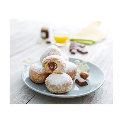 Wholesale Mademoiselle Desserts Chocolate Hazelnut Filled Beignet- Bulk