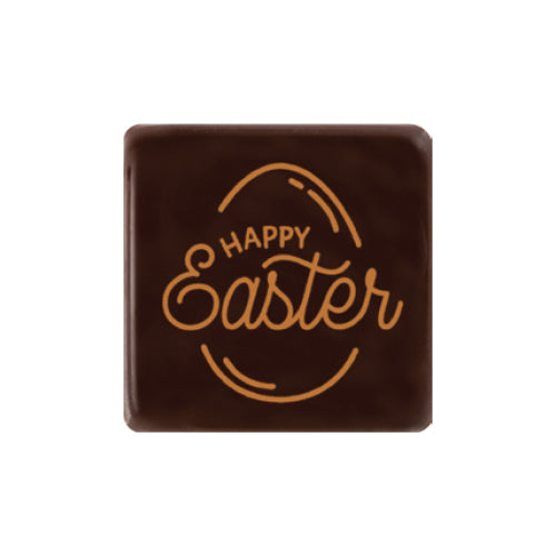 Wholesale Leman Dark Chocolate Happy Easter Plaque- Bulk