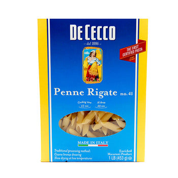 Wholesale De Cecco Dried Penne Rigate Pasta 1lb- Bulk