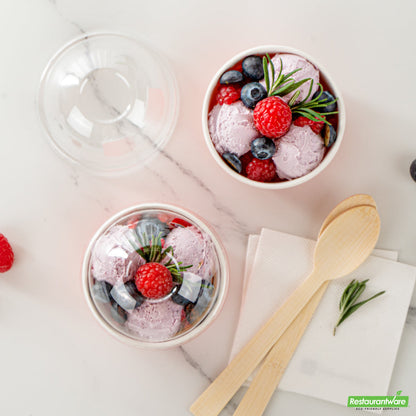 Wholesale Restaurantware Coppetta Round Clear Plastic To Go Cup Dome Lid - Fits 5 oz- Bulk