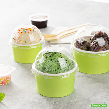 Wholesale Restaurantware Coppetta Round Clear Plastic To Go Cup Dome Lid - Fits 5 oz- Bulk