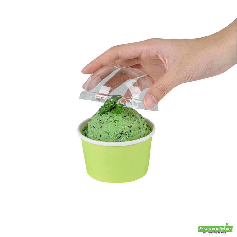 Wholesale Restaurantware Coppetta Round Clear Plastic To Go Cup Dome Lid - Fits 5 oz- Bulk