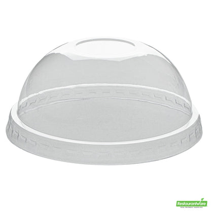 Wholesale Restaurantware Coppetta Round Clear Plastic to Go Cup Dome Lid - Fits 8 Oz- Bulk