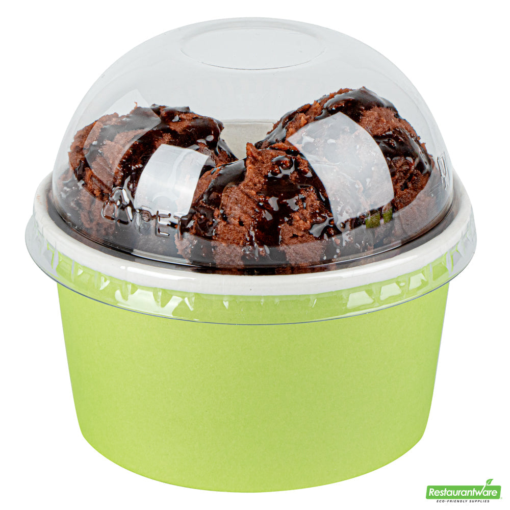Wholesale Restaurantware Coppetta Round Clear Plastic to Go Cup Dome Lid - Fits 8 Oz- Bulk