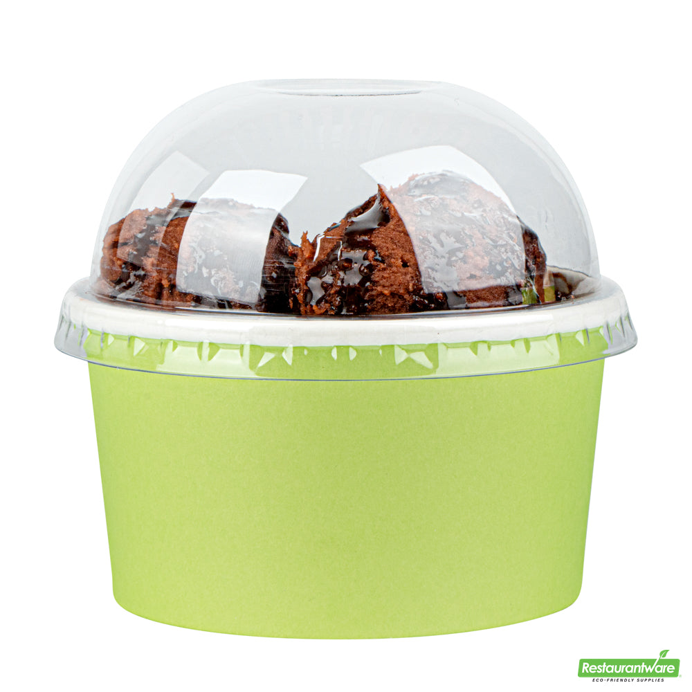 Wholesale Restaurantware Coppetta Round Clear Plastic to Go Cup Dome Lid - Fits 8 Oz- Bulk