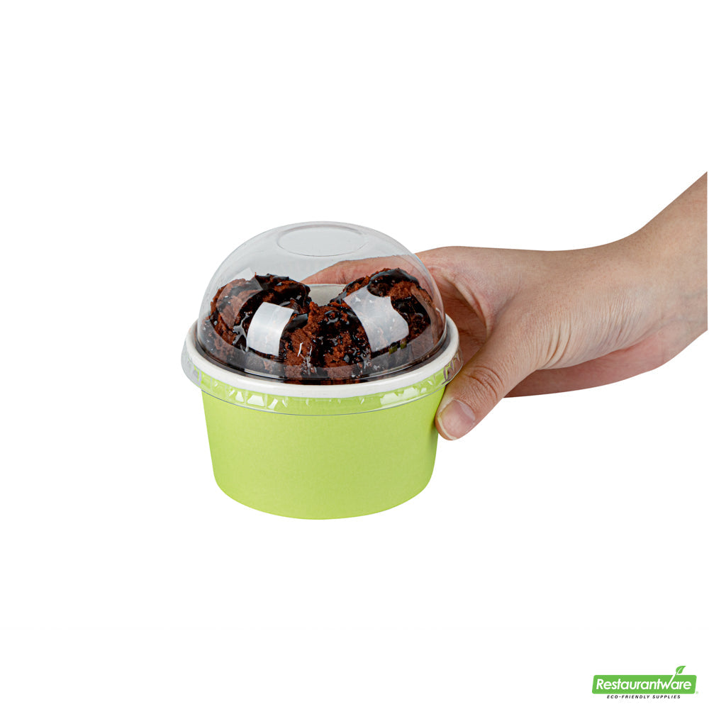 Wholesale Restaurantware Coppetta Round Clear Plastic to Go Cup Dome Lid - Fits 8 Oz- Bulk