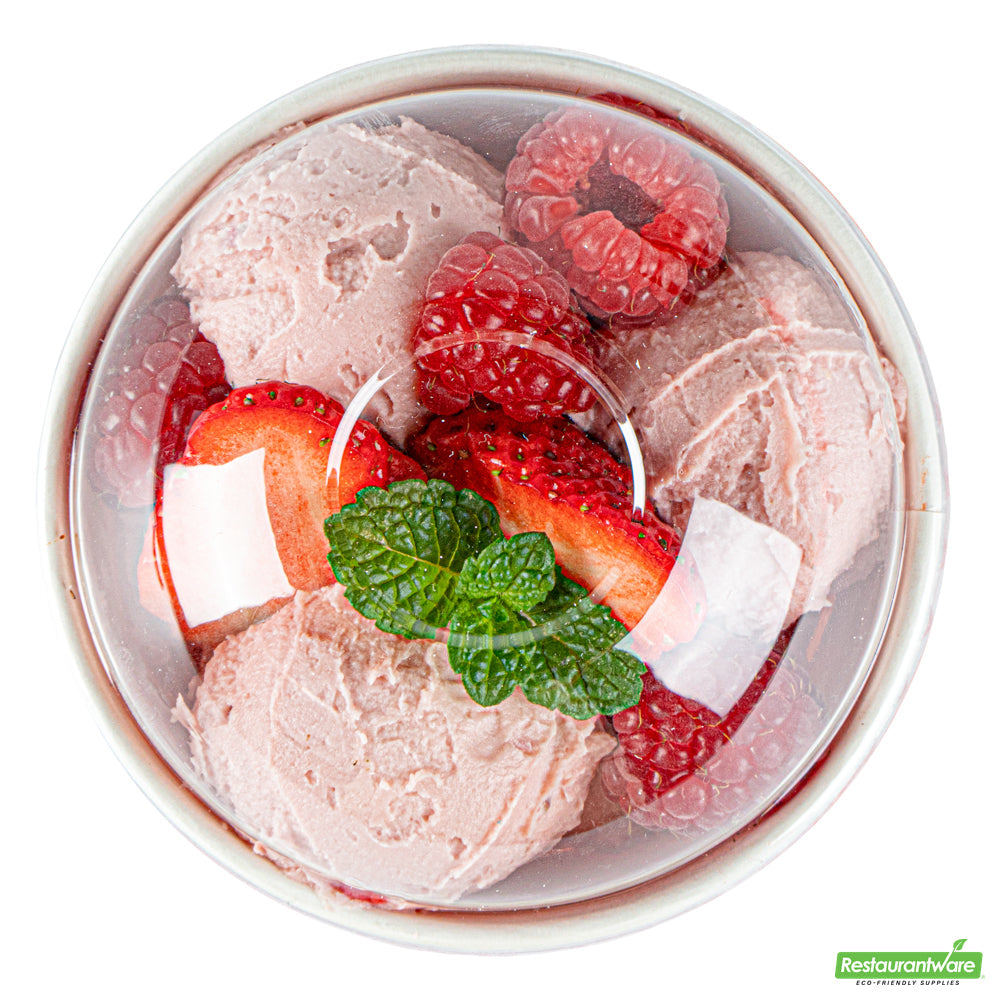 Wholesale Restaurantware Coppetta Round Clear Plastic to Go Cup Dome Lid - Fits 8 Oz- Bulk