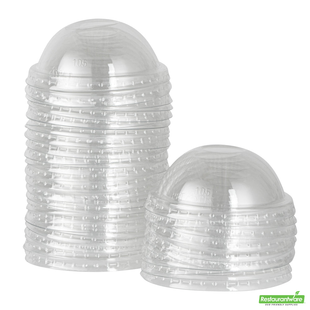 Wholesale Restaurantware Coppetta Round Clear Plastic To Go Cup Dome Lid - Fits 12 oz- Bulk