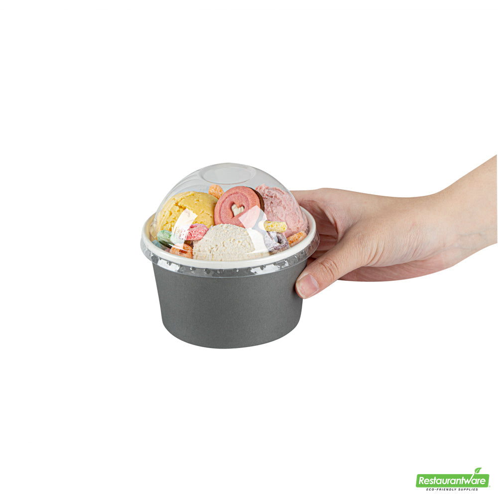 Wholesale Restaurantware Coppetta Round Clear Plastic To Go Cup Dome Lid - Fits 12 oz- Bulk