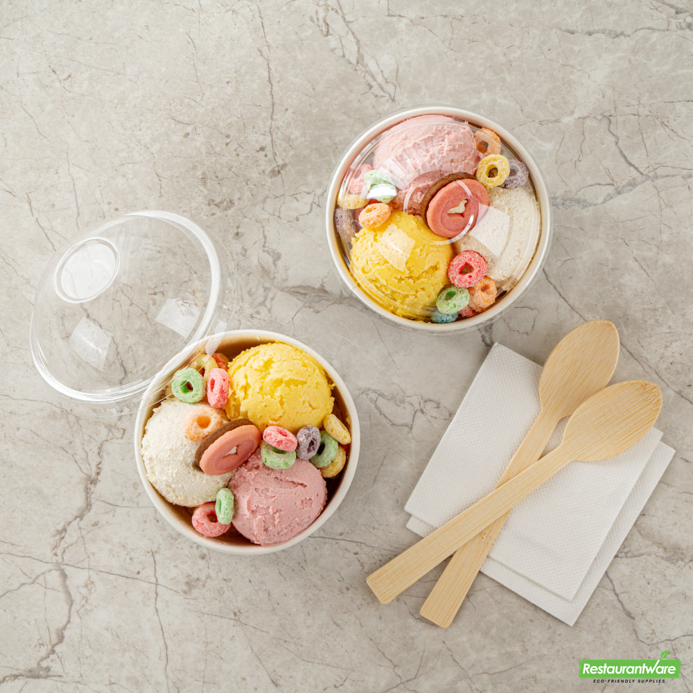Wholesale Restaurantware Coppetta Round Clear Plastic To Go Cup Dome Lid - Fits 12 oz- Bulk