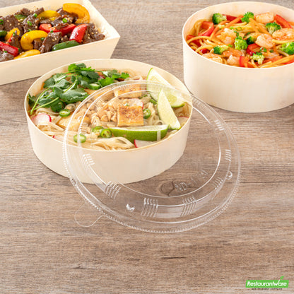 Wholesale Restaurantware Plastic Lid - Fits Poplar Large Container - 6.3" X 6.8" X 0.8"- Bulk