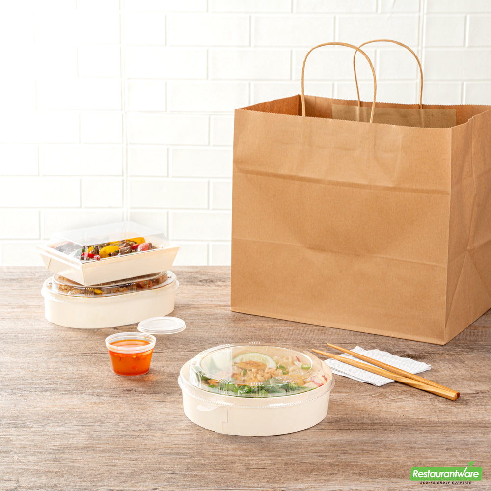 Wholesale Restaurantware Plastic Lid - Fits Poplar Large Container - 6.3" X 6.8" X 0.8"- Bulk