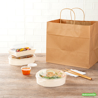 Wholesale Restaurantware Plastic Lid - Fits Poplar Large Container - 6.3" X 6.8" X 0.8"- Bulk
