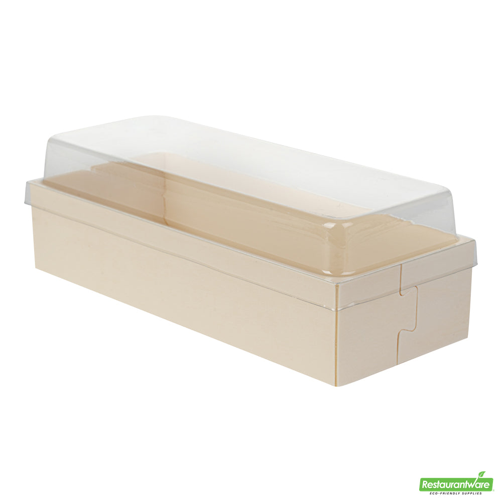 Wholesale Restaurantware Taipei Clear Plastic Lid - Fits Rectangle Poplar Long Straight Container- Bulk