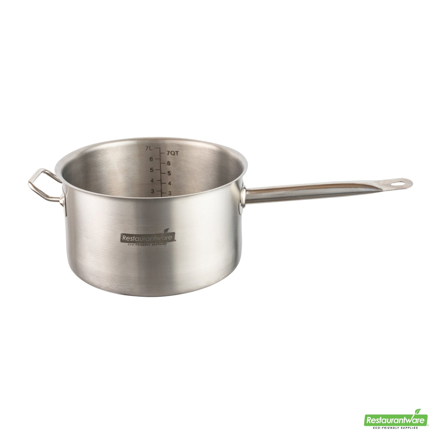Wholesale Restaurantware Met Lux 7.5 Qt Stainless Steel Sauce Pan - Induction Ready, Dual Handle- Bulk